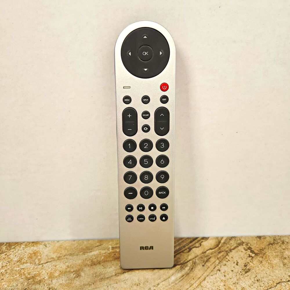 RCA Wireless TV Remote Control WD14173 for RCA TVs Silver Black